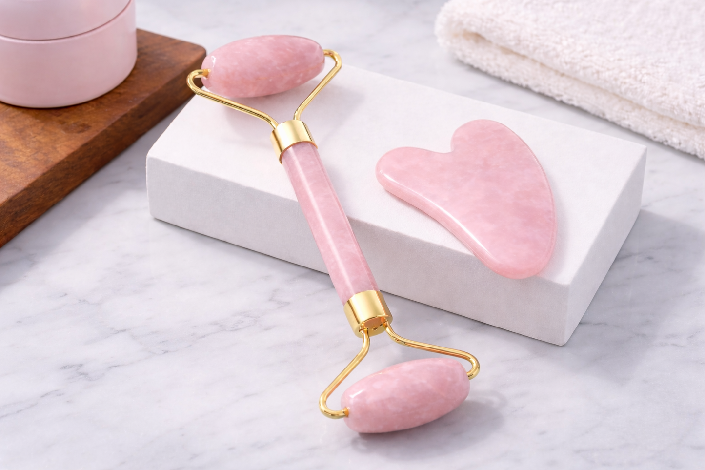 Jade Roller & Gua Sha Facial Massage Set