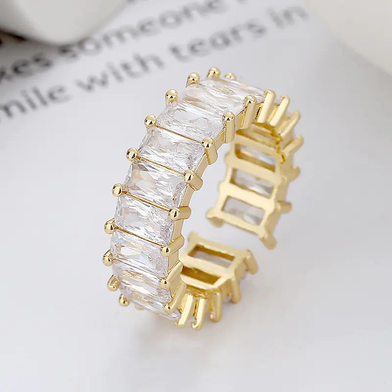 Diamond Stud Copper Ring