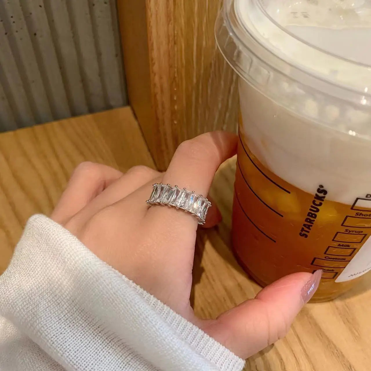 Diamond Stud Copper Ring